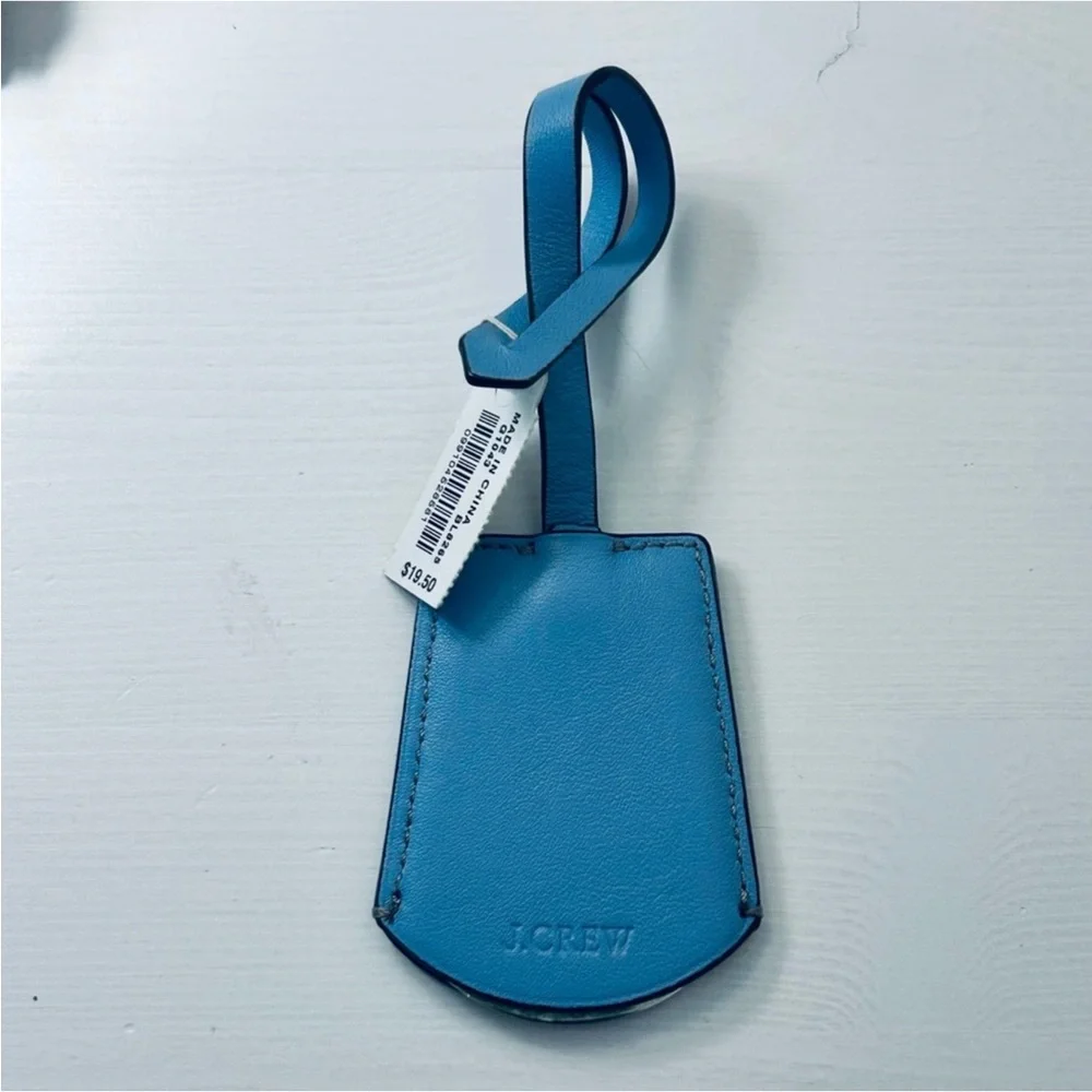 J.Crew Cuir Leather Bag Tag w/ mirror